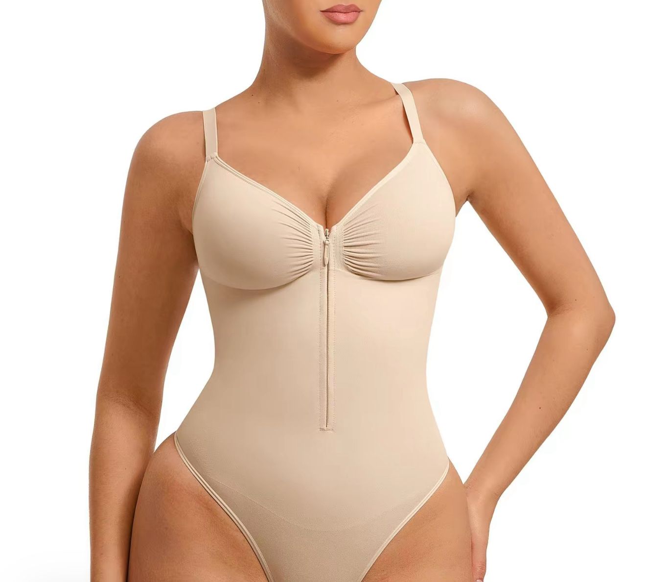 SLIM BODYSUIT WITH ZIPPER