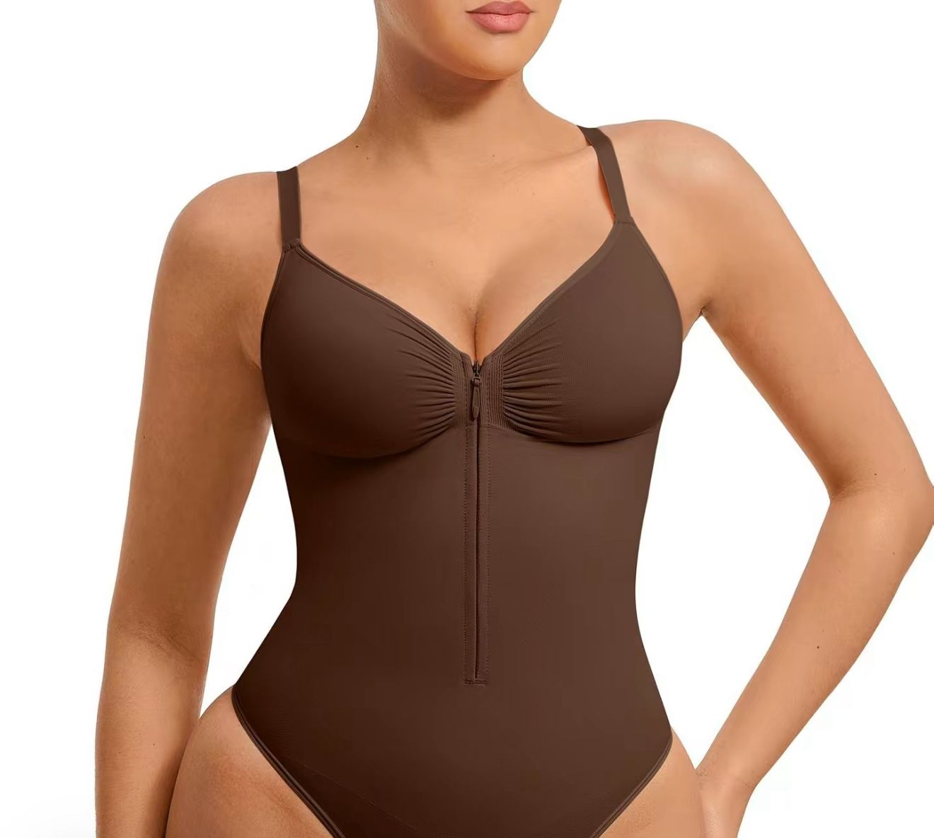 SLIM BODYSUIT WITH ZIPPER