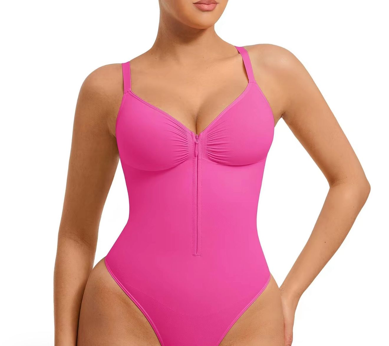 SLIM BODYSUIT WITH ZIPPER