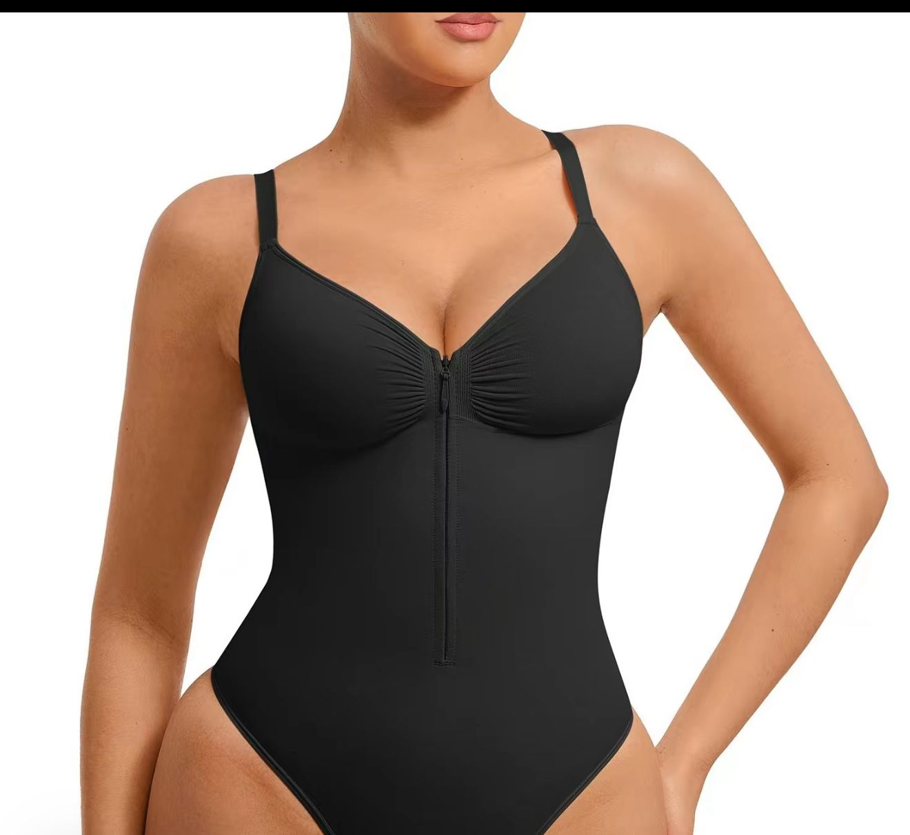 SLIM BODYSUIT WITH ZIPPER